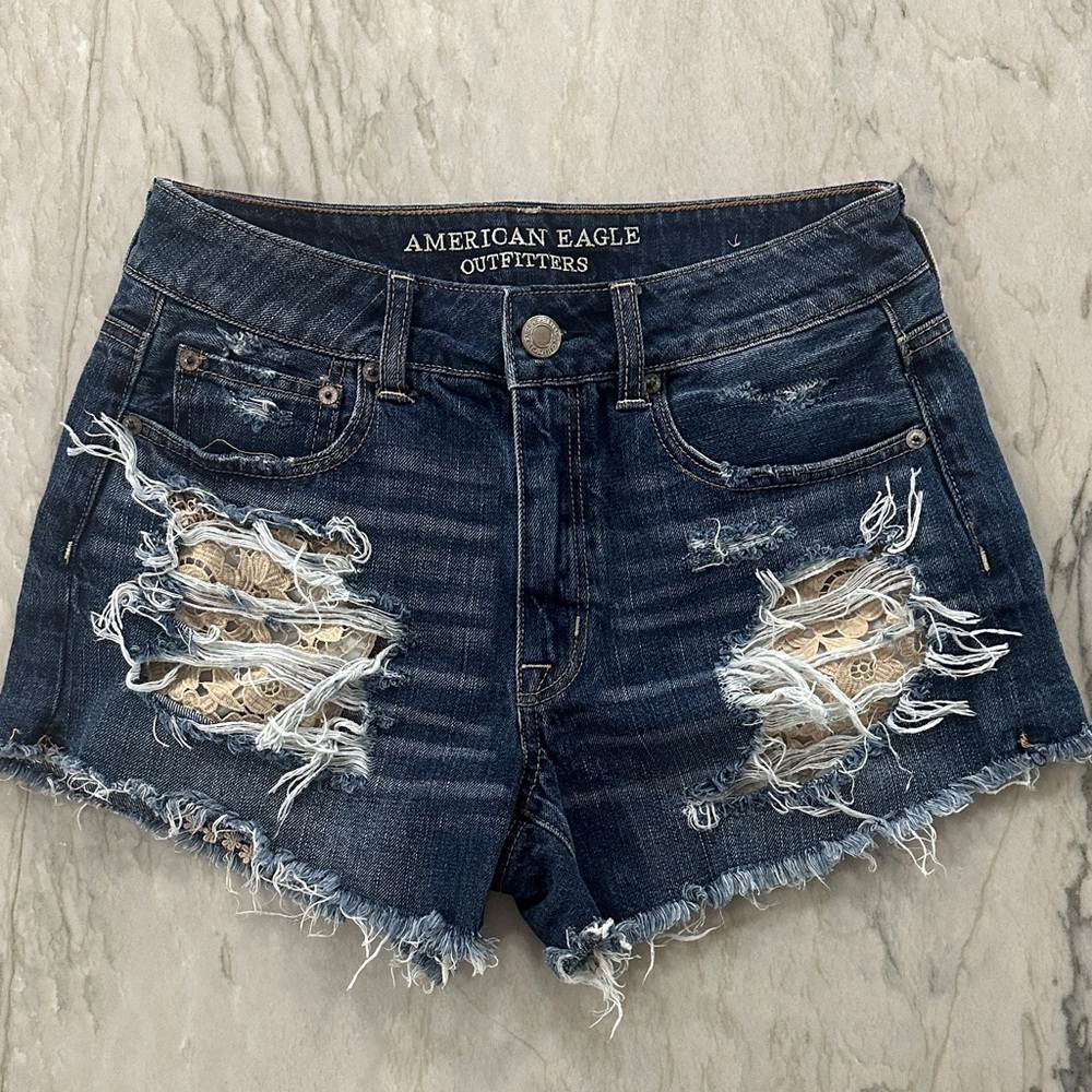 American Eagle Outfitters High Rise Festival Jean Shorts size 6